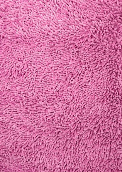 DaDa Bedding Fuchsia Magenta Pink Shaggy Soft Chenille Noodle Carpet Rug Bath Mat-2