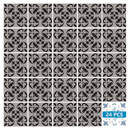 Gray and Black pattern dark Backsplash for background renovation Tiles Model - SB29-1