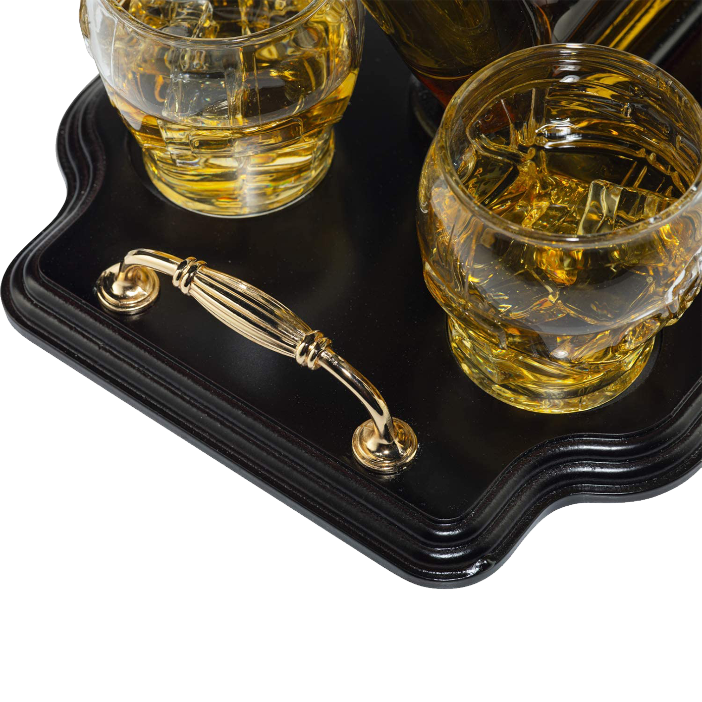 Ice Hockey Wine & Whiskey Decanter Set With 4 Helmet Whiskey Glasses by The Wine Savant 750ml Decanter 8 Ounce glasses Hockey Gift-1