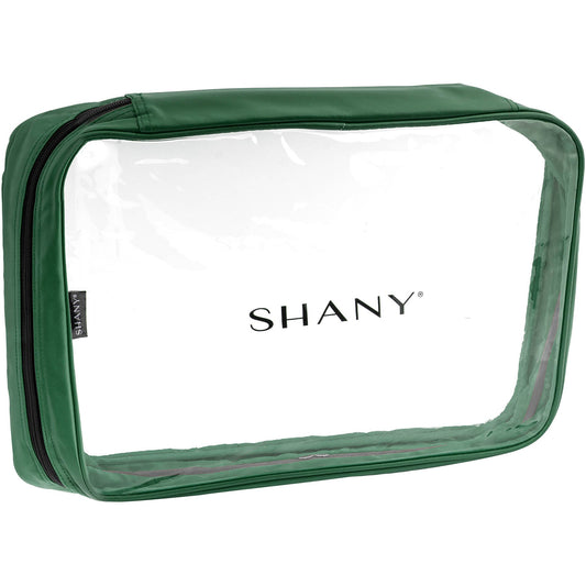 SHANY Clear PVC Cosmetics X-Large Organizer Pouch - Transparent Makeup Toiletry Bag - Make Up Storage Bag for Travel - OLIVE - SHOP OLIVE - TRAVEL BAGS - ITEM# SH-CL006-XL-OL