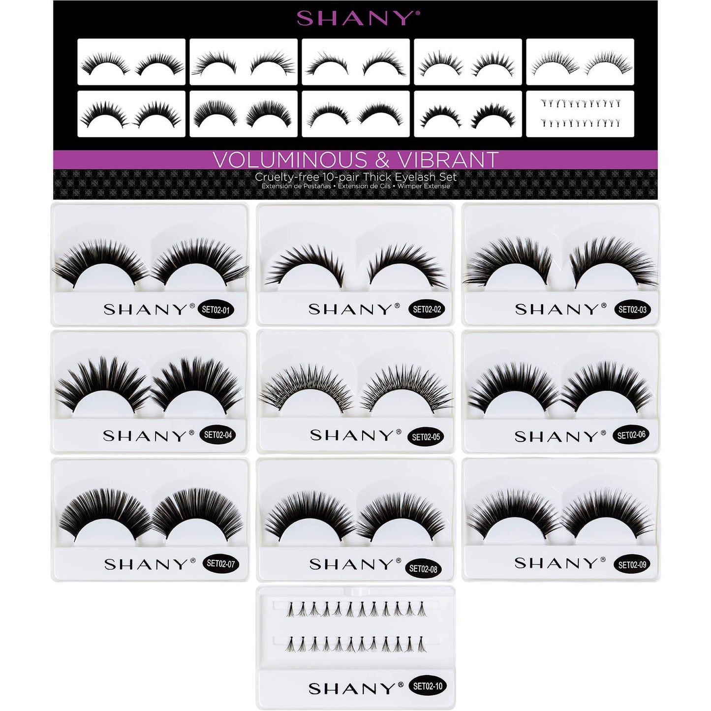 Eyelash extend - set of 10 assorted reusable eyelashes-5