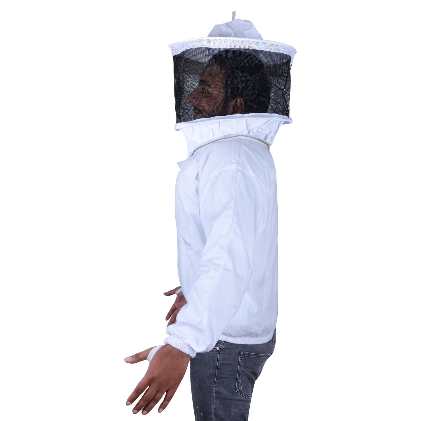Beekeeping Bee Jacket Standard Cotton Jacket With Round Head Veil Protective Gear-4