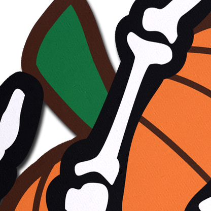 5-Pack: White Boney Skeleton Hands Holding Orange Halloween Pumpkins Breast Pasties by Pastease®-3