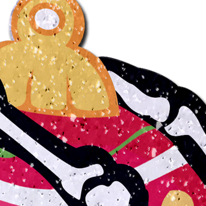 5-Pack: White Boney Skeleton Hands Holding Christmas Holiday Ornament Breast Pasties by Pastease®-3