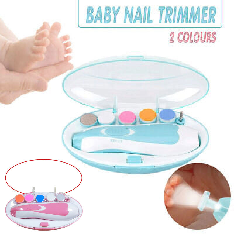 Electric Nail Trimmer Grinder Clipper Set with Gentle Head for Delicate Nails Care-0