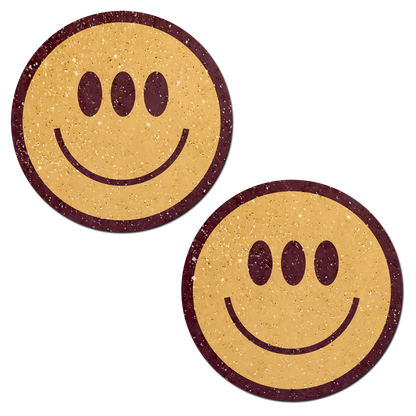 5 Pack: Trippy Smiley Face Pasties Three Eyed Yellow Breast Covers by Pastease-0