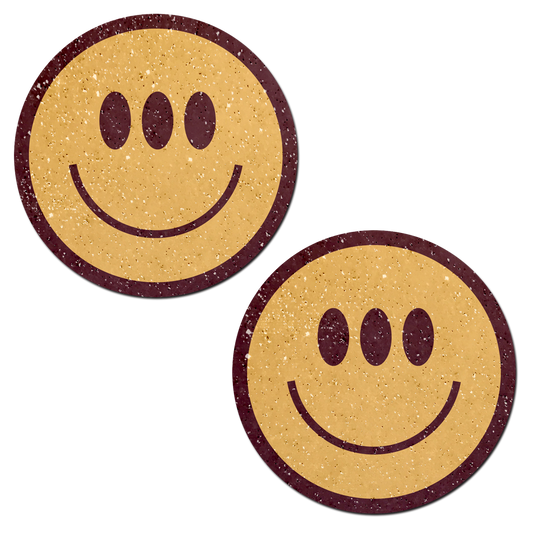 5 Pack: Trippy Smiley Face Pasties Three Eyed Yellow Breast Covers by Pastease-0