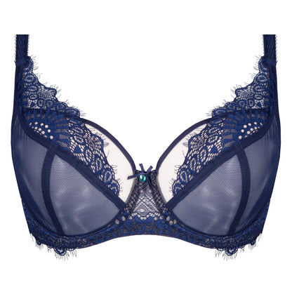Sheer Lace Soft Cup Underwire Bra Sari-1