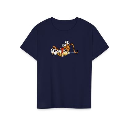 Calvin and Hobbes Laughing on the Floor T-Shirt-17