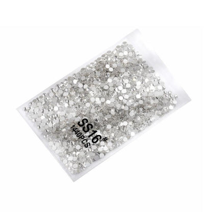 1440Pcs Glitter Rhinestones Crystal Flat Clear Bottom Glass Nail Art Nail Drill-12