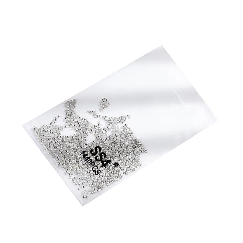 1440Pcs Glitter Rhinestones Crystal Flat Clear Bottom Glass Nail Art Nail Drill-6