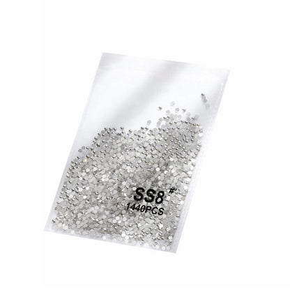 1440Pcs Glitter Rhinestones Crystal Flat Clear Bottom Glass Nail Art Nail Drill-9