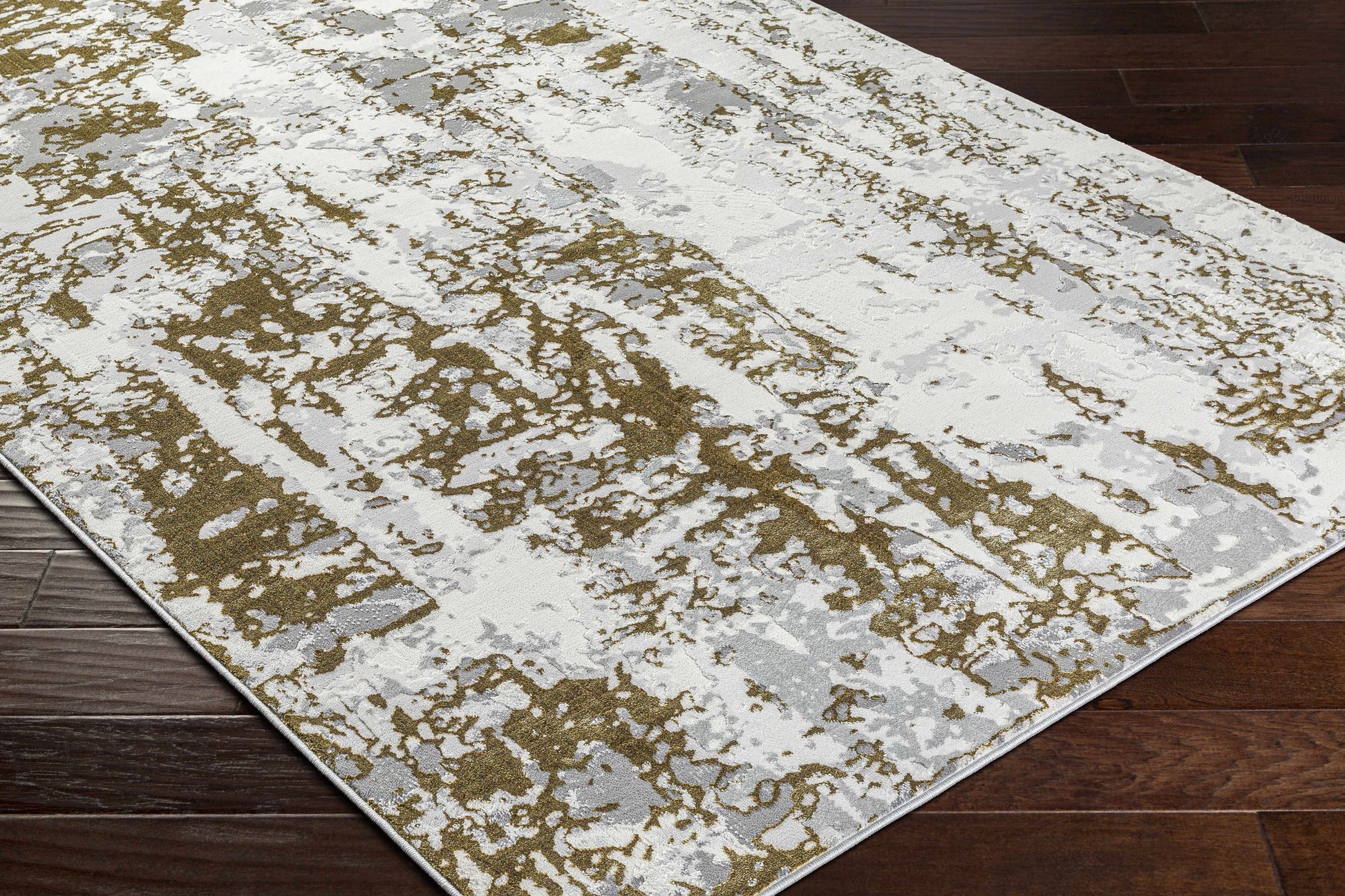 Junko Gray & Green Marble Area Rug - Clearance-1