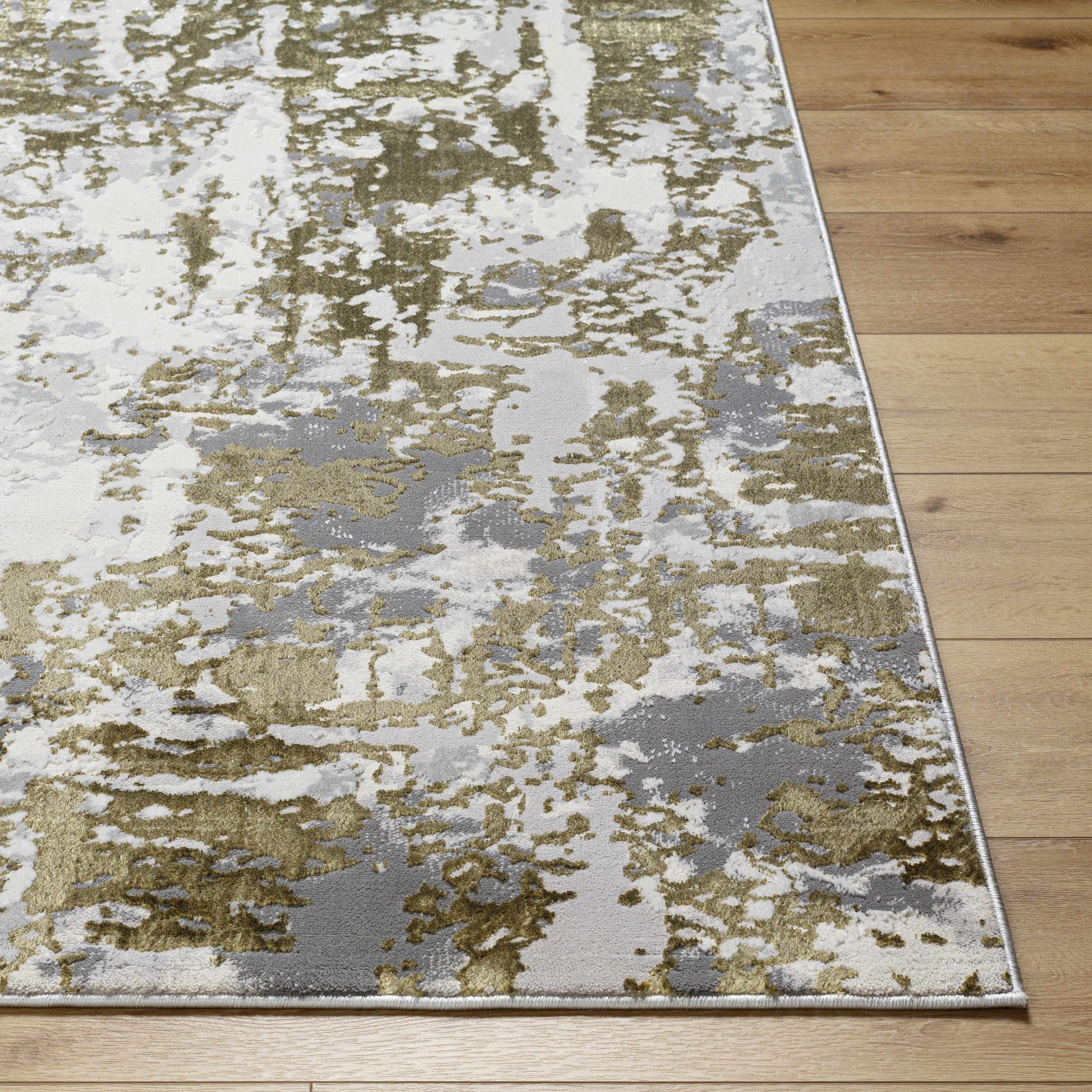 Junko Gray & Green Marble Area Rug - Clearance-3