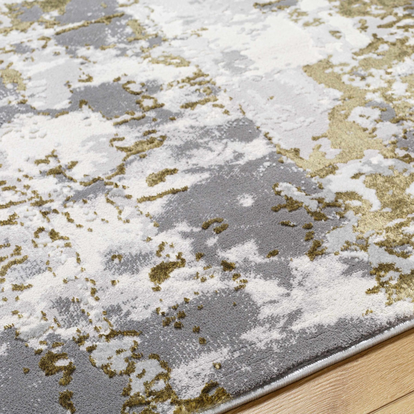 Junko Gray & Green Marble Area Rug - Clearance-4