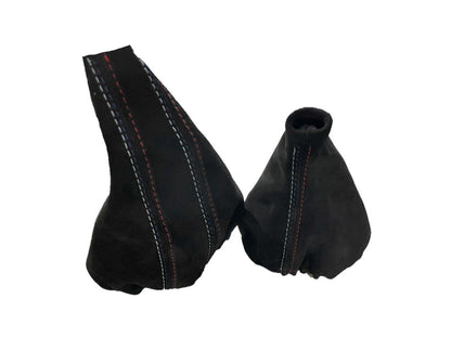 For 1991-2005 BMW E91 92 93 M3 Genuine Suede MANUAL Shift & Parking Brake Boot Cover-0