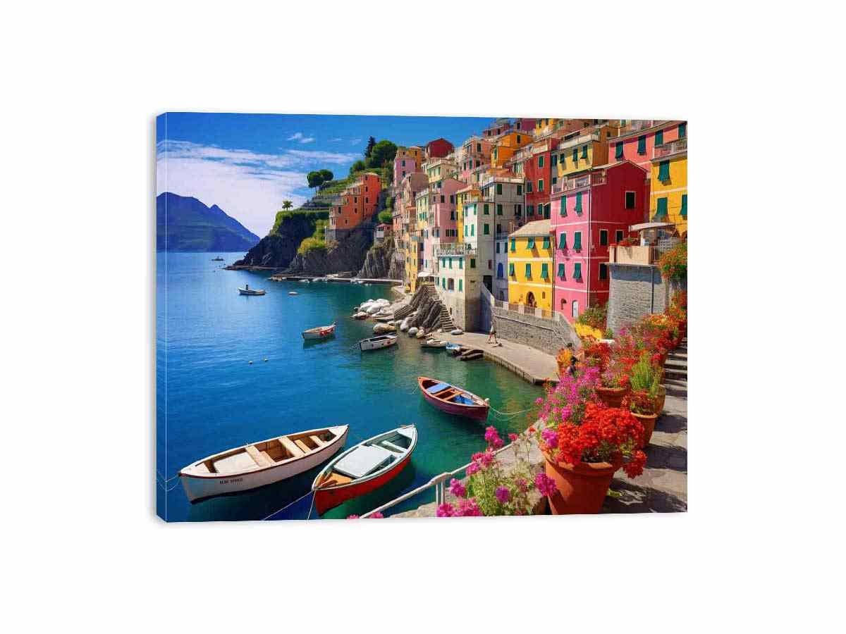 Cinque Terre in Italy Canvas Art Print-3