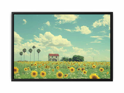 Isolated Home  Sunflower painting art-4