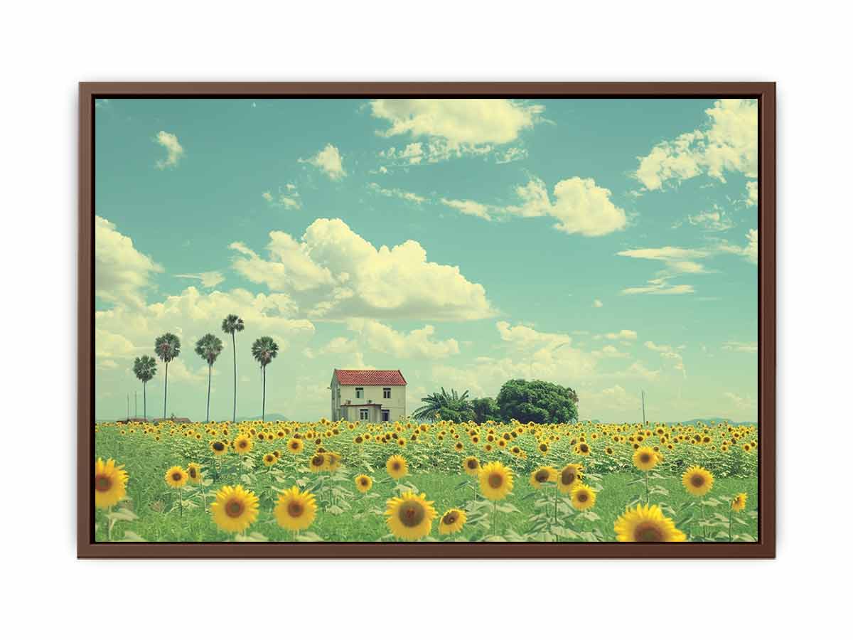 Isolated Home  Sunflower painting art-6