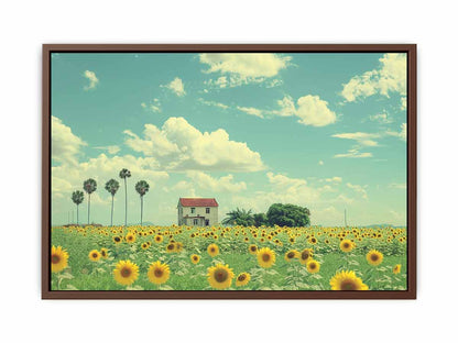 Isolated Home  Sunflower painting art-6