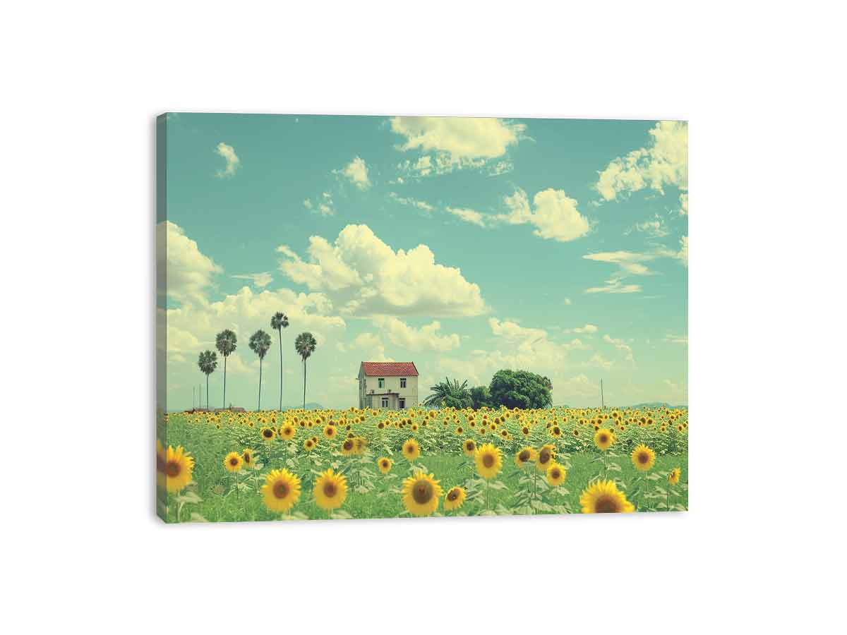Isolated Home  Sunflower painting art-3