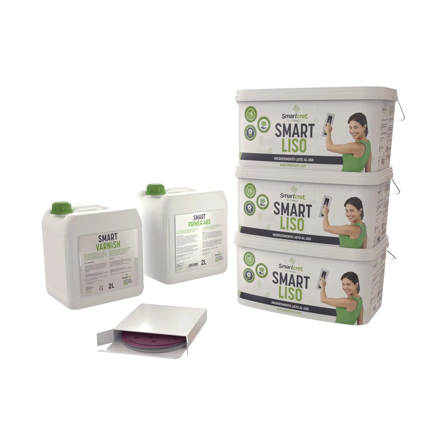 Kit microcemento para chimenea de cemento u hormigón para 18 m²-0