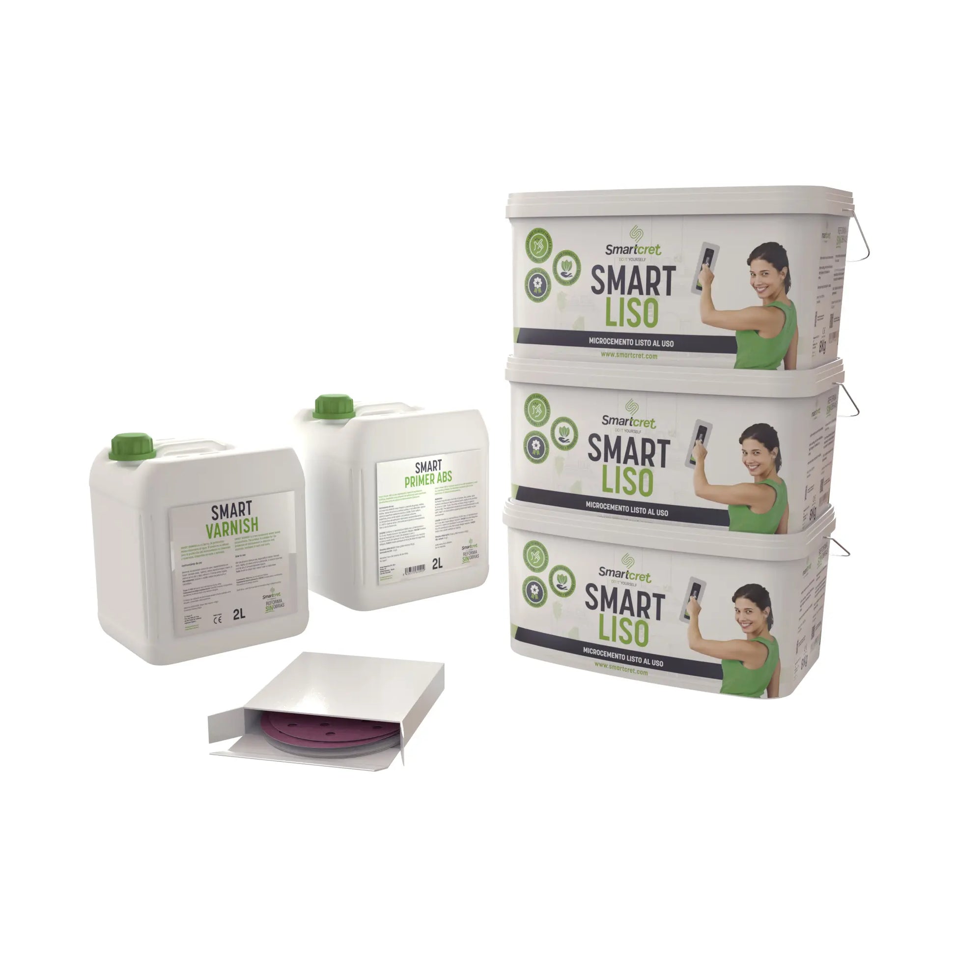 Kit microcemento para chimenea de cemento u hormigón para 18 m²-0