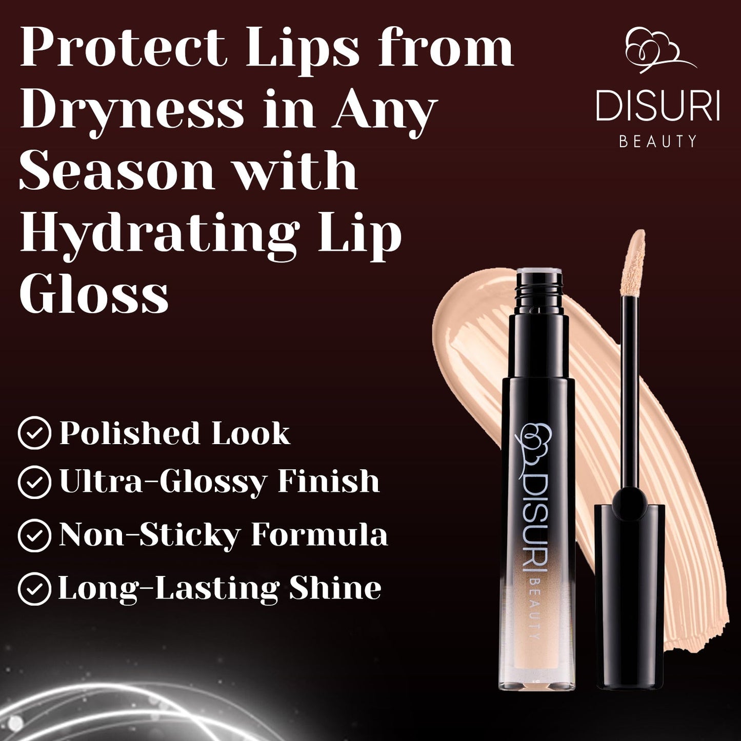 DISURI Beauty Glossy Blast Lip Gloss - Frosted Cake-3