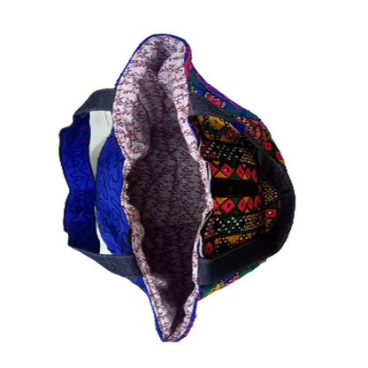 Handmade Antique Blue Stone Tote Bag-3