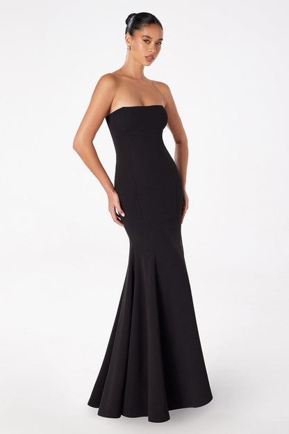 Strapless mermaid dress with corset back-2