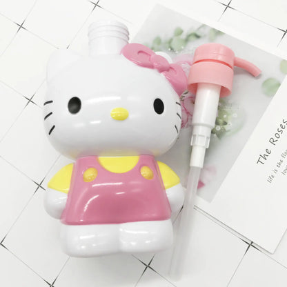 Cartoon Squeeze Bottle - 3D Cat Design for Toiletries