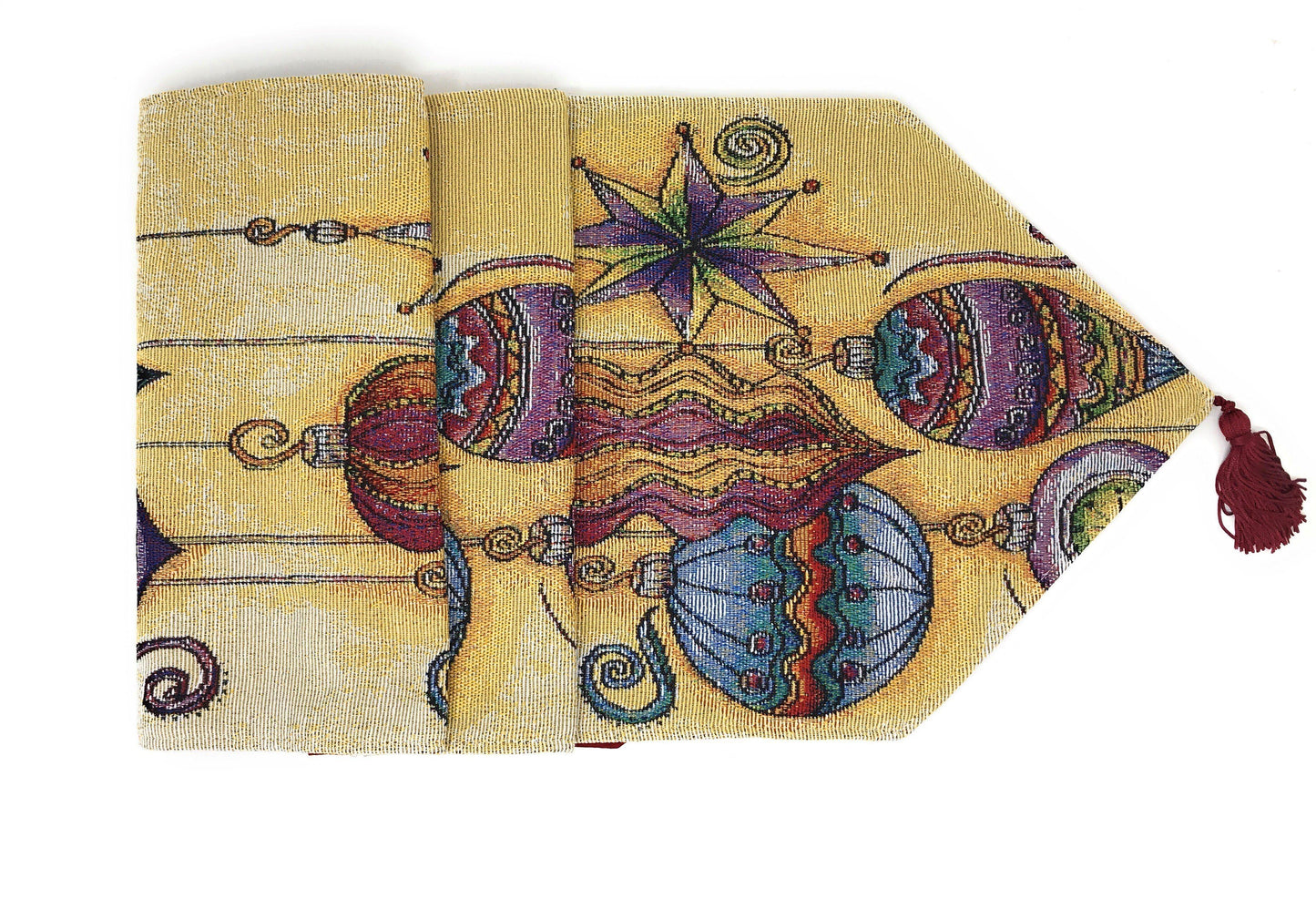 DaDa Bedding Bohemian Ornaments Colorful Holiday Lanterns Tapestry Dining Table Runner (14916)-4