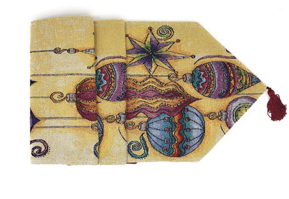 DaDa Bedding Bohemian Ornaments Colorful Holiday Lanterns Tapestry Dining Table Runner (14916)-4