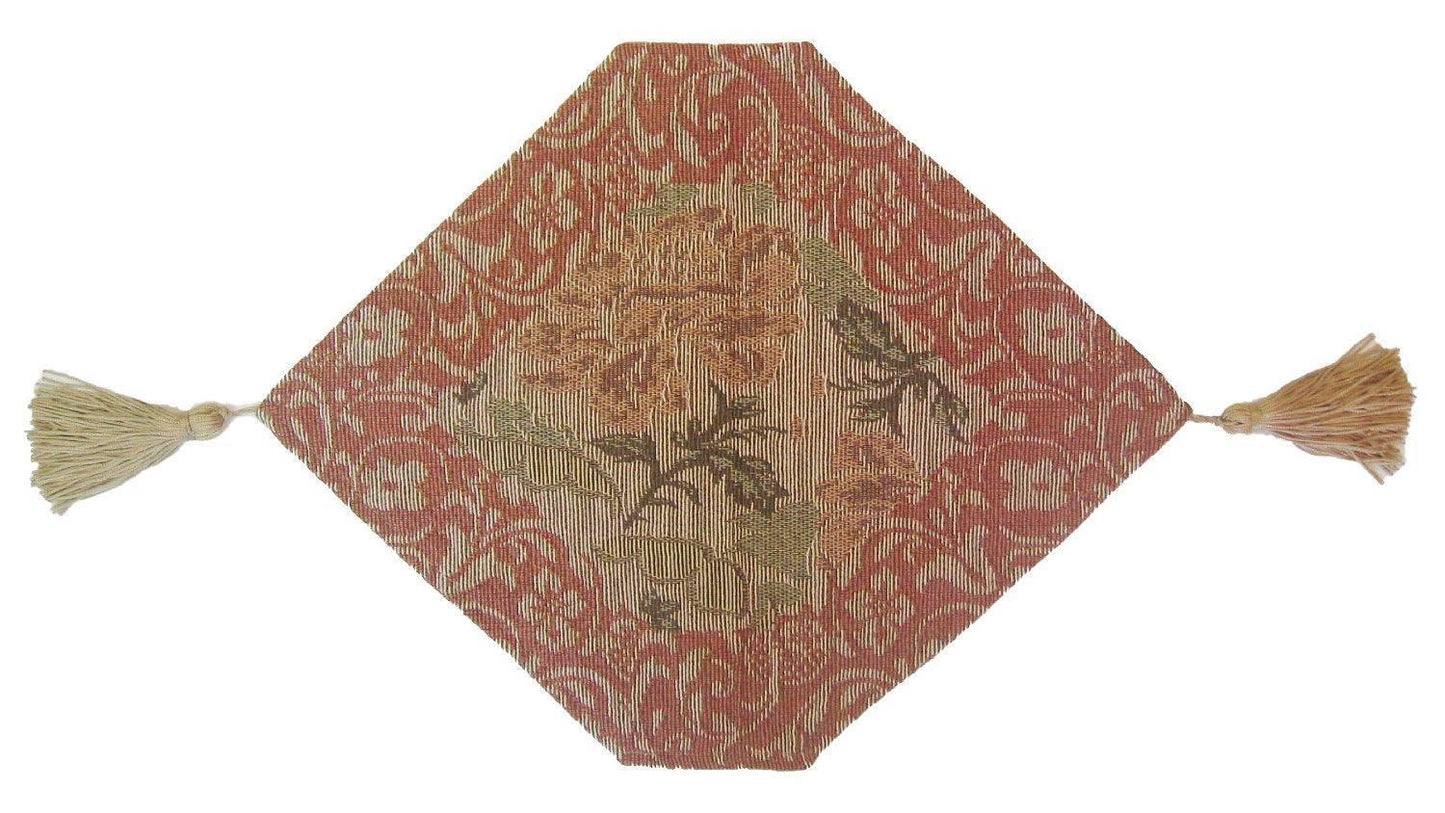 DaDa Bedding Floral Nature Garden Beige Orange Spices Tapestry Table Runner (10072)-2