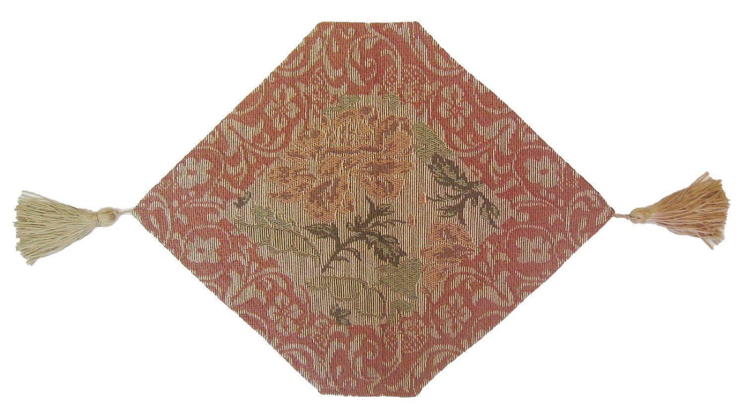 DaDa Bedding Floral Nature Garden Beige Orange Spices Tapestry Table Runner (10072)-2