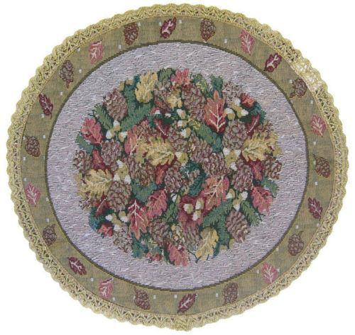 DaDa Bedding Festive Christmas Fiesta Floral Round Tapestry Table Cloth-0