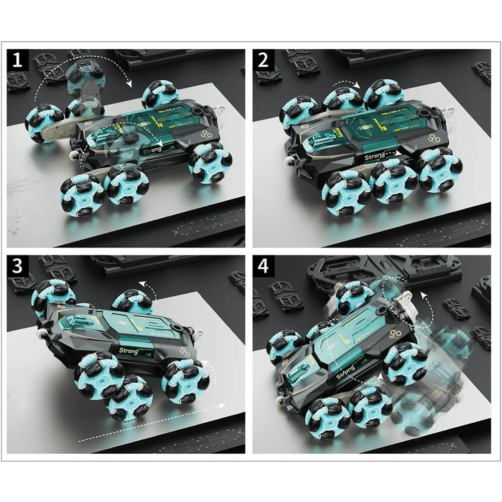 Dryfujący 6-kołowy samochód z pilotem-4