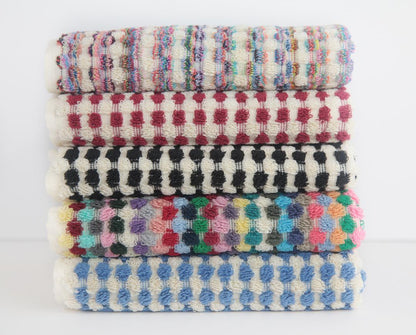 BUBBLE NAVY TERRY HAND TOWEL-4