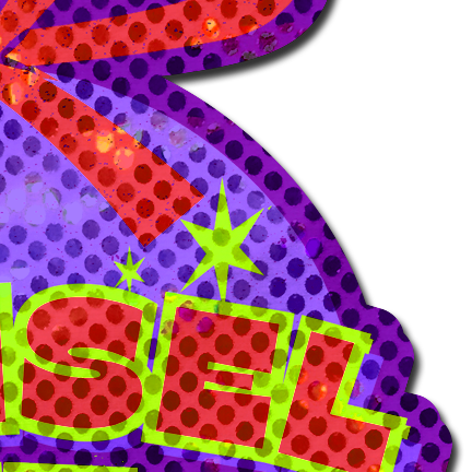 5-Pack: Tinsel Tits Holiday Ornament on Disco Glitter Purple Breast Pasties by Pastease®-3