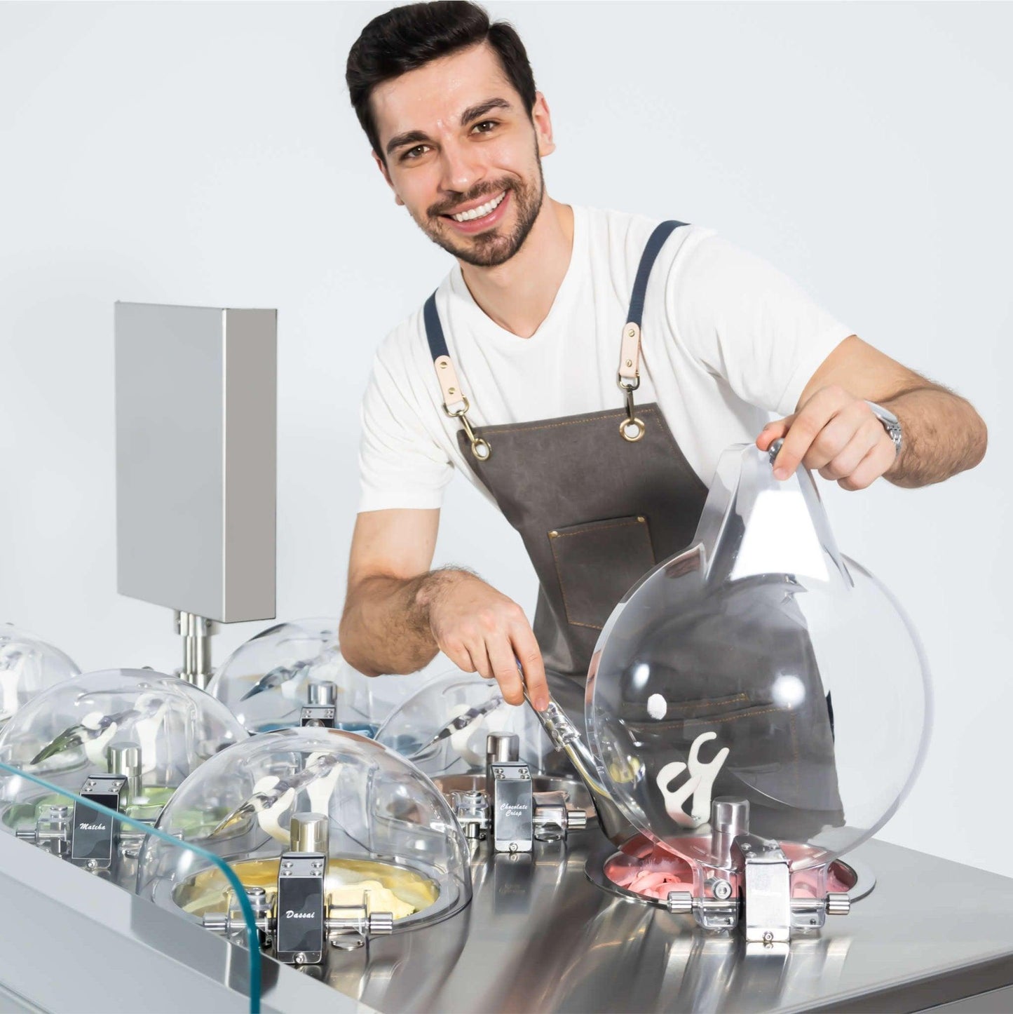 Commercial Gelato Ice Cream Maker, V6, Six Pots – Top Churn-1