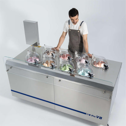 Commercial Gelato Ice Cream Maker, V8, Eight Pots – Top Churn-1