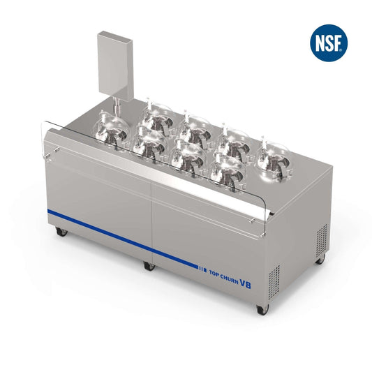 Commercial Gelato Ice Cream Maker, V8, Eight Pots – Top Churn-0