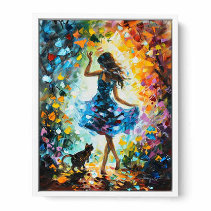 Dance With My Cat Canvas Art Print-5