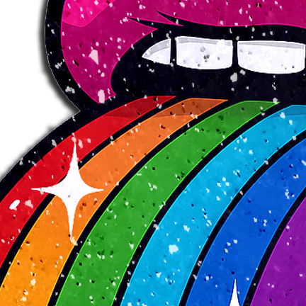 5-Pack: Taste the Rainbow Sparkling Tongue Out Breast Covers by Pastease®-3