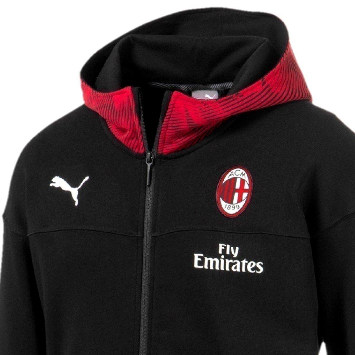 AC Milan black Casual presentation Soccer tracksuit 2019/20 - Puma-4