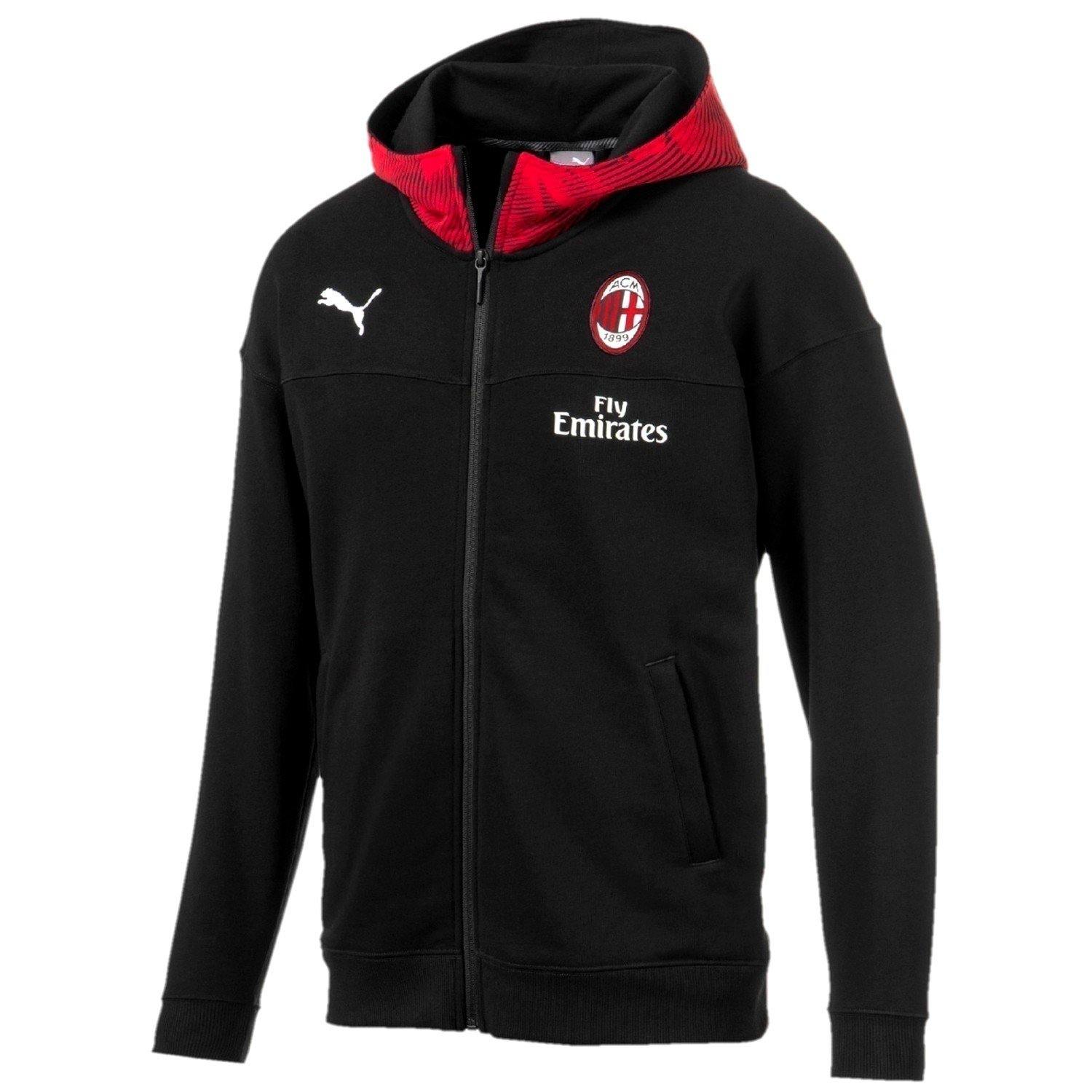 AC Milan black Casual presentation Soccer tracksuit 2019/20 - Puma-2