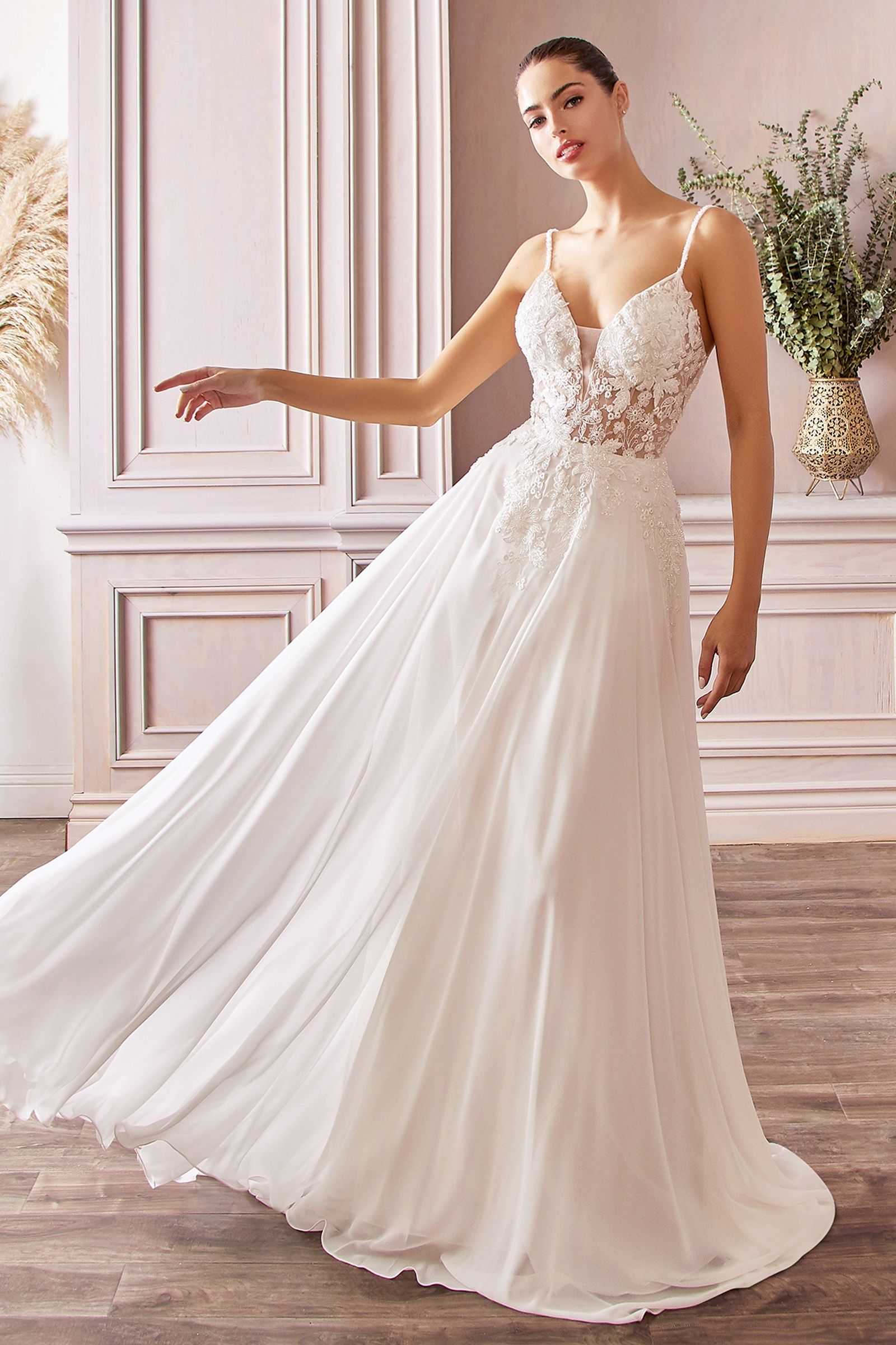 A-Line Chiffon Bridal Gown-2