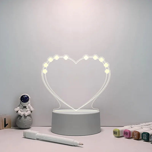 Acrylic Memo Board with Erasable Light for Home Use