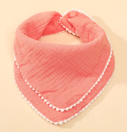 Cotton Gauze Baby Bibs with Lace for Newborns
