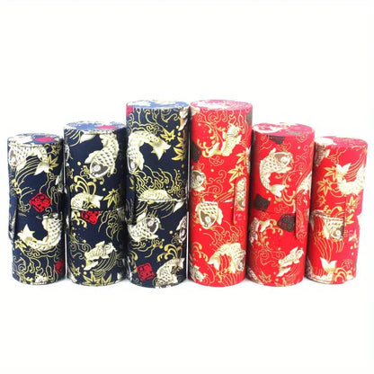 Chinese Style Fabric Storage Box for Makeup Brushes